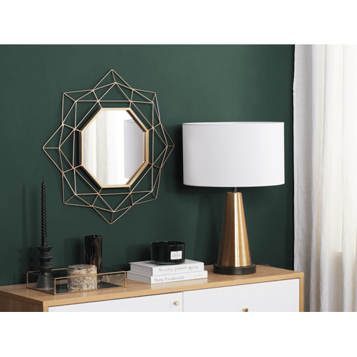 Espelho HILLION 60 cm 60 cm Metal Dourado