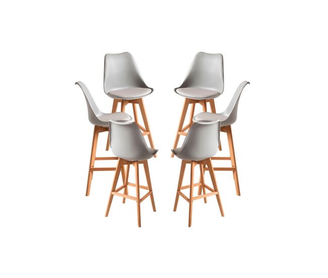 Pack 6 taburetes synk - gris