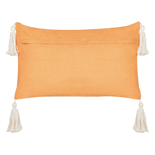 Conjunto de 2 almofadas decorativas LITHOPS Veludo 30 x 50 cm Laranja Padrão natalicio
