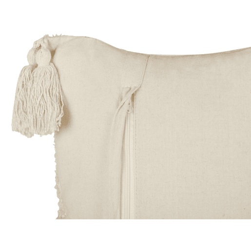 Conjunto de 2 almofadas decorativas CASSIOPE Algodão 30 x 50 cm Branco Padrão geométrico