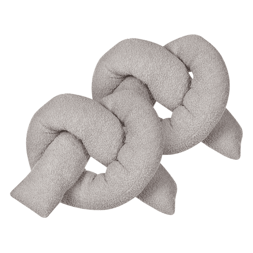 Conjunto de 2 almofadas decorativas GLADIOLUS Bouclé 172 x 14 cm Cinzento Sólido