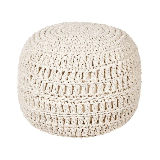 Pufe ARPATU Algodão Creme claro 40 cm 40 cm 40 cm