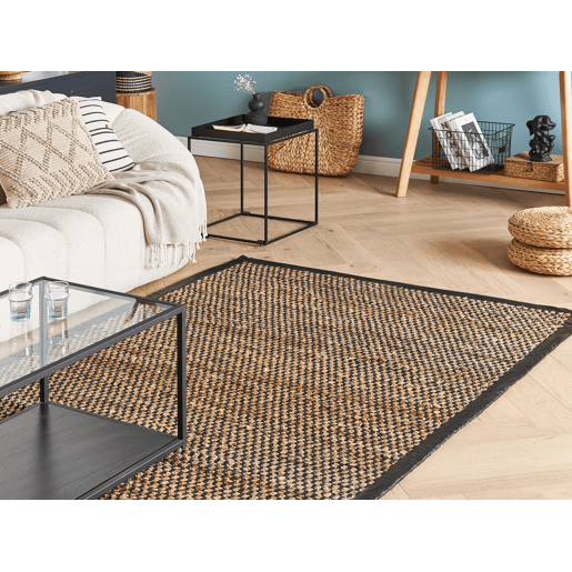 Tapete GERCE Preto 140 x 200 cm Juta
