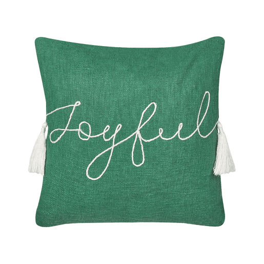 Conjunto de 2 almofadas decorativas ELETTARIA Algodão 45 x 45 cm Verde Padrão natalicio