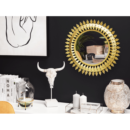 Espelho VOREY 60 cm 60 cm Metal Dourado