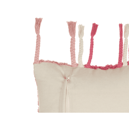 Conjunto de 2 almofadas decorativas BISTORTA Algodão 45 x 45 cm Rosa Padrão geométrico