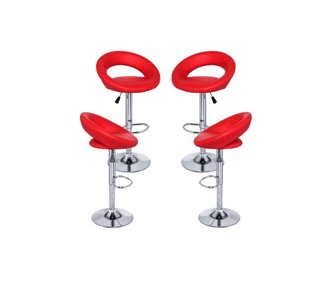 Pack 4 taburetes onis - rojo