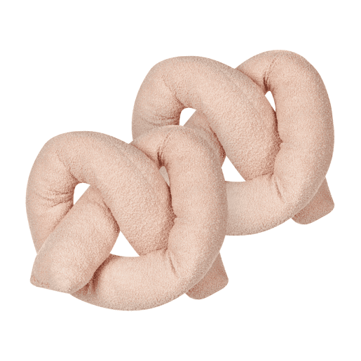 Conjunto de 2 almofadas decorativas GLADIOLUS Bouclé 172 x 14 cm Rosa Sólido