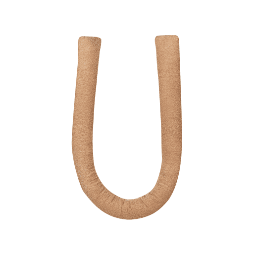 Conjunto de 2 almofadas decorativas GLADIOLUS Bouclé 172 x 14 cm Castanho claro Sólido