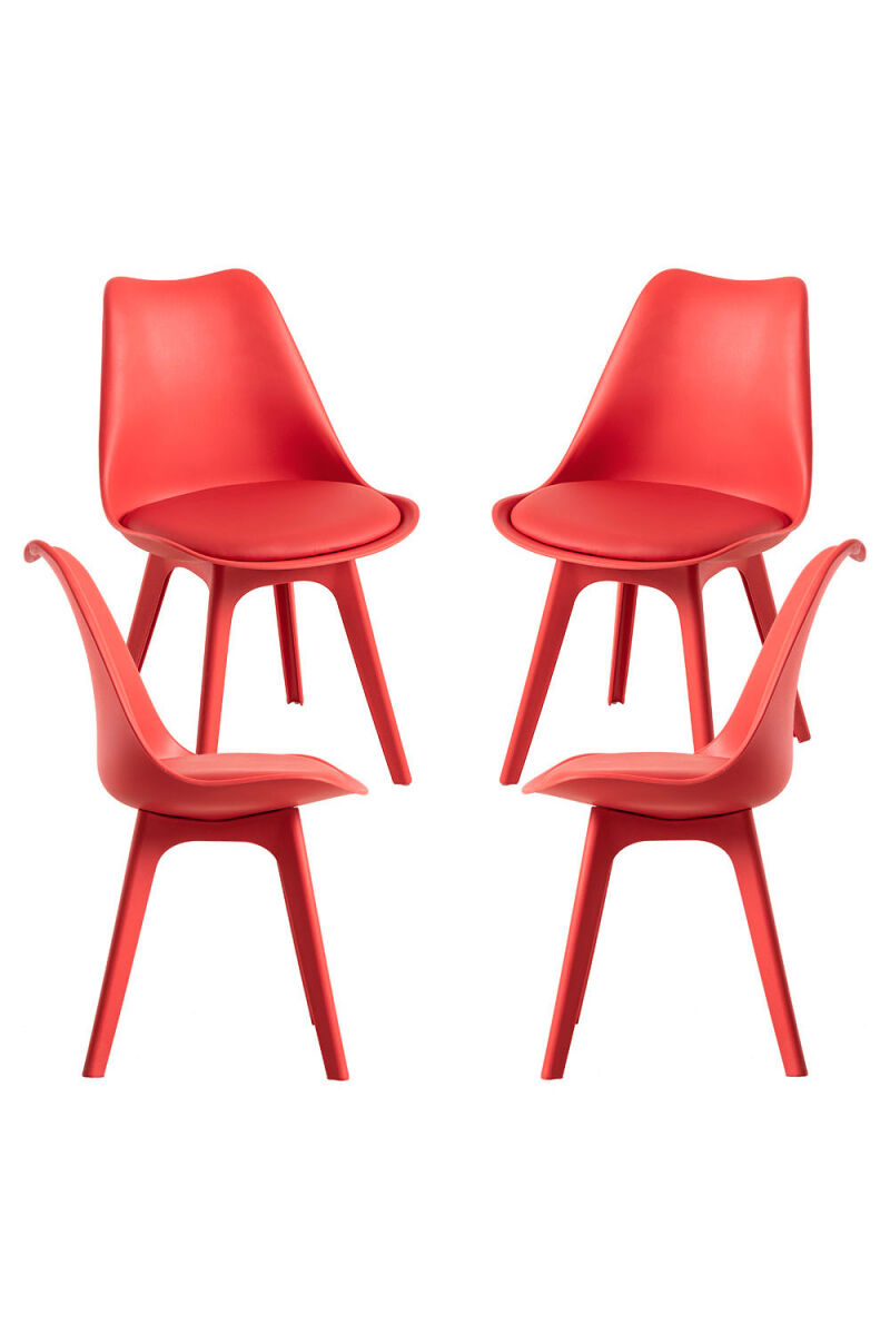 Pack 4 Sillas Synk Suprym Rojo