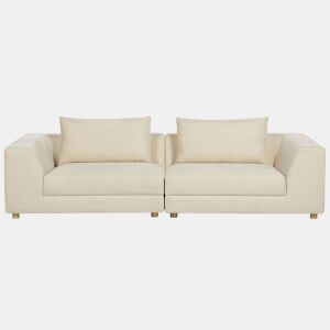 Sofá LERMON Tecido Creme 3 lugares