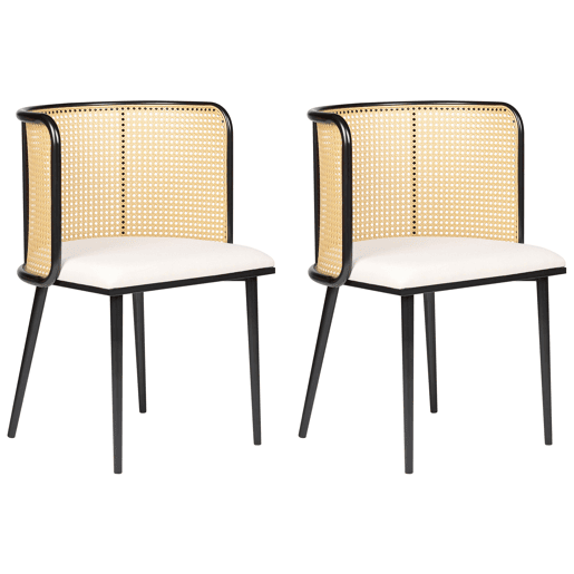 Conjunto de 2 cadeiras de jantar KOBUK Metal Preto