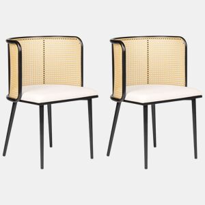 Conjunto de 2 cadeiras de jantar KOBUK Metal Preto