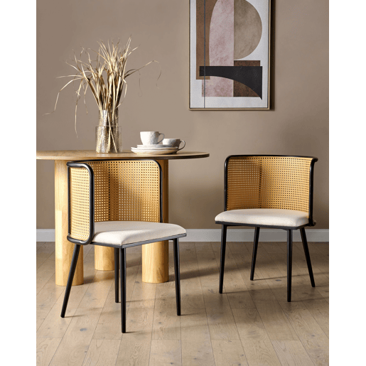Conjunto de 2 cadeiras de jantar KOBUK Metal Preto