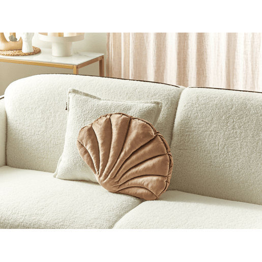 Almofada decorativa CONSOLIDA Veludo 47 x 35 cm Cor de areia Sólido