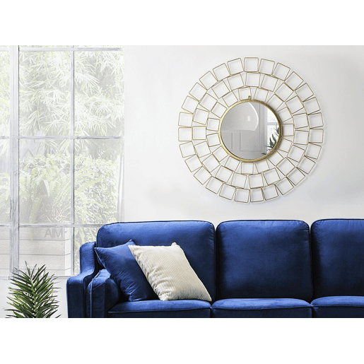 Espelho LABRIT 90 cm 90 cm Metal Dourado