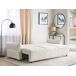 Beliani Sofá cama Bouclé KRAMA Beliani Sofá cama Bouclé KRAMA Blanco/ Beige