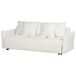 Beliani Sofá cama Bouclé KRAMA Beliani Sofá cama Bouclé KRAMA Blanco/ Beige