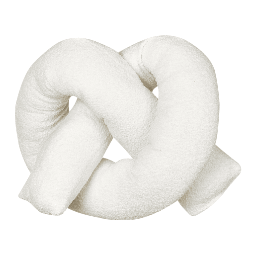 Conjunto de 2 almofadas decorativas GLADIOLUS Bouclé 172 x 14 cm Branco creme Sólido