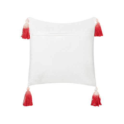 Conjunto de 2 almofadas decorativas VALLOTA Algodão 45 x 45 cm Branco Padrão natalicio