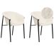 Beliani Silla de comedor AMES Beliani Silla de comedor AMES Blanco/ Beige