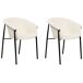 Beliani Silla de comedor AMES Beliani Silla de comedor AMES Blanco/ Beige