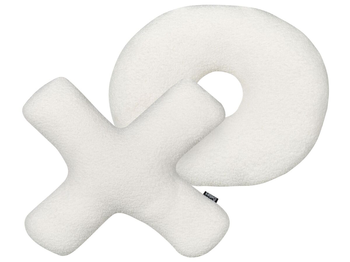 Beliani Cojín decorativo HESPERIS 46x46 Blanco/ Beige