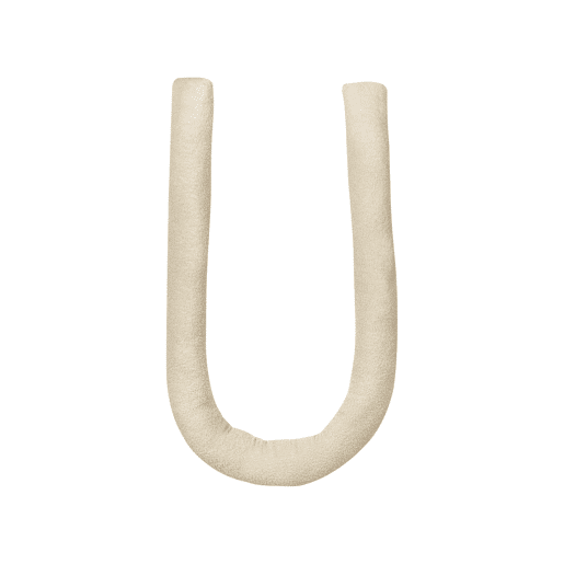 Conjunto de 2 almofadas decorativas GLADIOLUS Bouclé 172 x 14 cm Creme Sólido