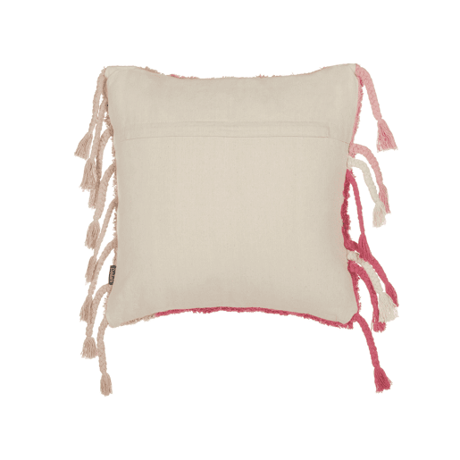 Almofada decorativa BISTORTA Algodão 45 x 45 cm Rosa Padrão geométrico
