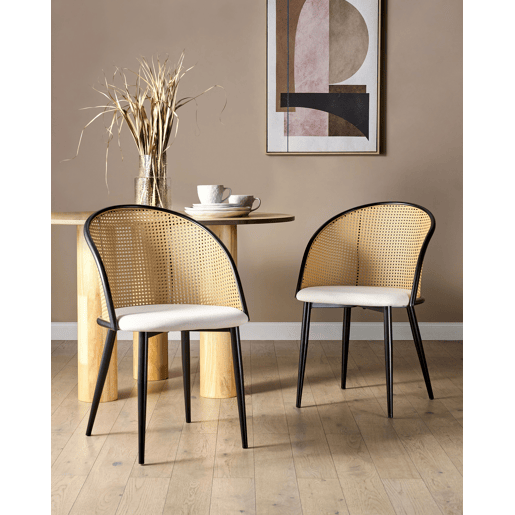 Conjunto de 2 cadeiras de jantar CORNELL Metal Preto