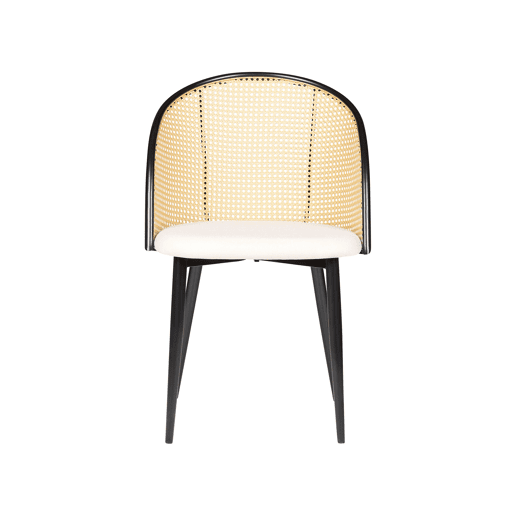 Conjunto de 2 cadeiras de jantar CORNELL Metal Preto