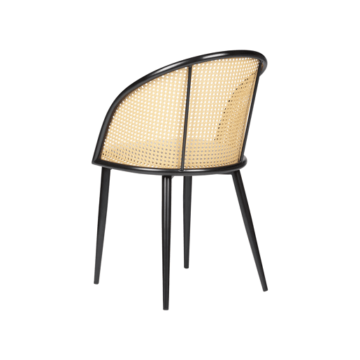 Conjunto de 2 cadeiras de jantar CORNELL Metal Preto