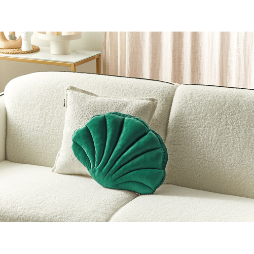 Almofada decorativa CONSOLIDA Veludo 47 x 35 cm Verde esmeralda Sólido