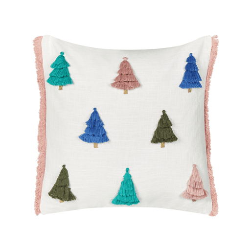 Almofada decorativa SKIMMIA Algodão 45 x 45 cm Branco Padrão natalicio