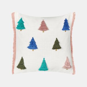 Almofada decorativa SKIMMIA Algodão 45 x 45 cm Branco Padrão natalicio