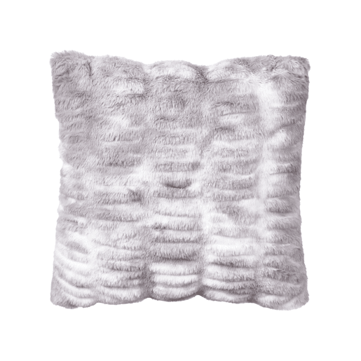 Conjunto de 2 almofadas decorativas MACODES Imitação de pele 45 x 45 cm Cinzento claro Sólido