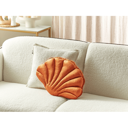 Almofada decorativa CONSOLIDA Veludo 47 x 35 cm Laranja Sólido