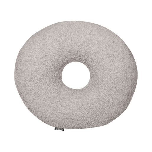 Conjunto de 2 almofadas decorativas HESPERIS Bouclé Cinzento claro Sólido