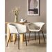 Beliani Silla de comedor ELMA Beliani Silla de comedor ELMA Blanco/ Beige