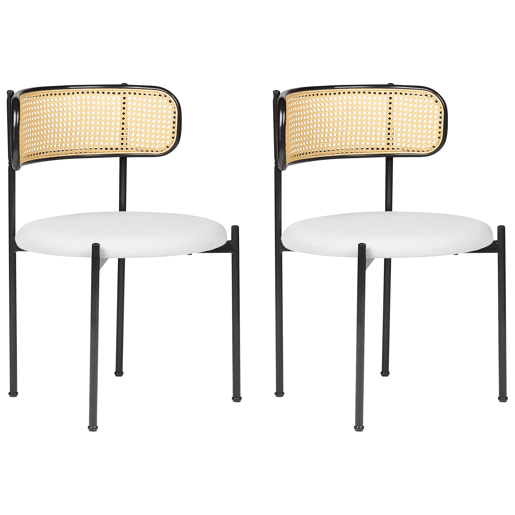 Conjunto de 2 cadeiras de jantar ANDOVER Metal Preto