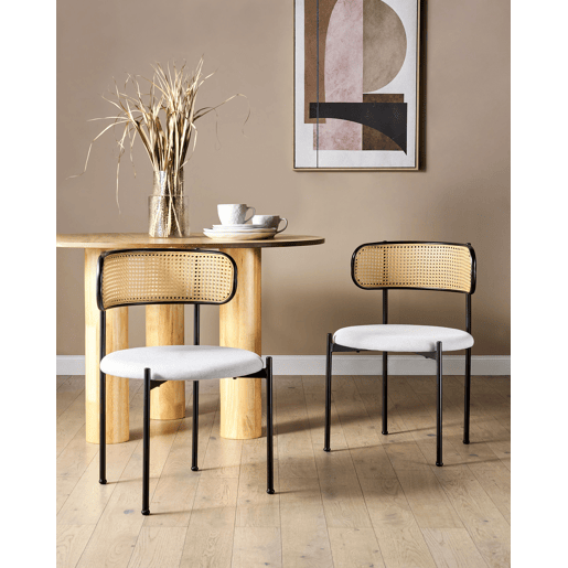 Conjunto de 2 cadeiras de jantar ANDOVER Metal Preto