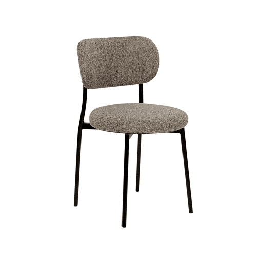 Conjunto de 2 cadeiras de jantar CASEY Bouclé Taupe