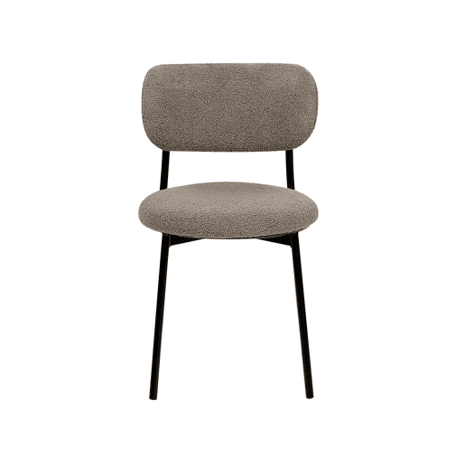 Conjunto de 2 cadeiras de jantar CASEY Bouclé Taupe