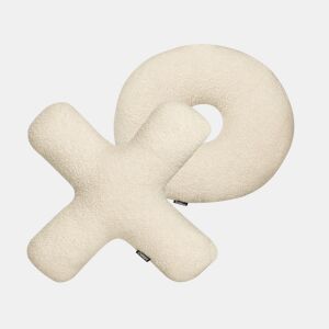 Conjunto de 2 almofadas decorativas HESPERIS Bouclé Creme Sólido