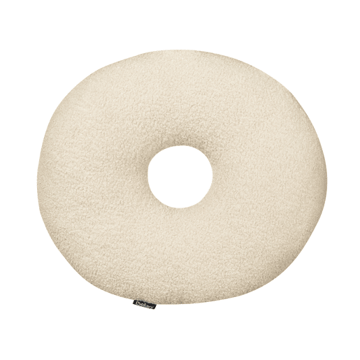 Conjunto de 2 almofadas decorativas HESPERIS Bouclé Creme Sólido