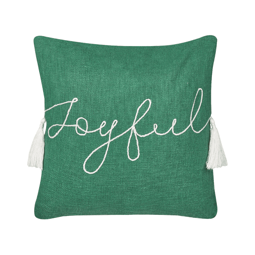 Almofada decorativa ELETTARIA Algodão 45 x 45 cm Verde Padrão natalicio