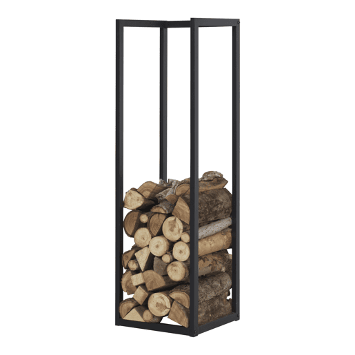 Suporte para lenha em aço Tanum 35 x 35 x 120 cm preto en.casa