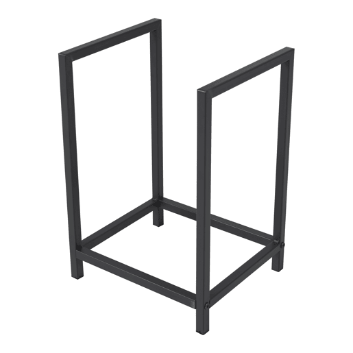 Suporte para lenha Torsås aço 40 x 30 x 50 cm preto en.casa