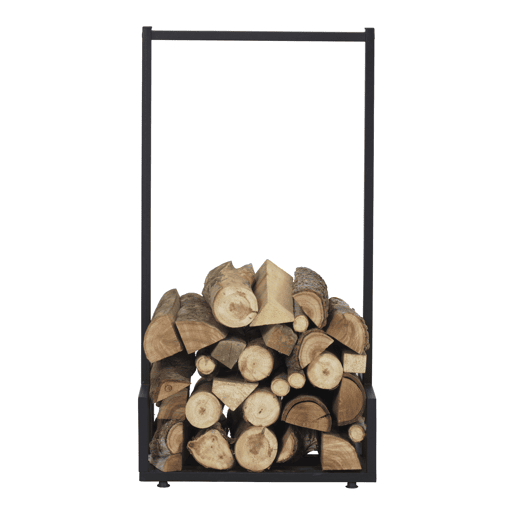 Suporte para lenha em aço temperado 50 x 35 x 95 cm preto en.casa