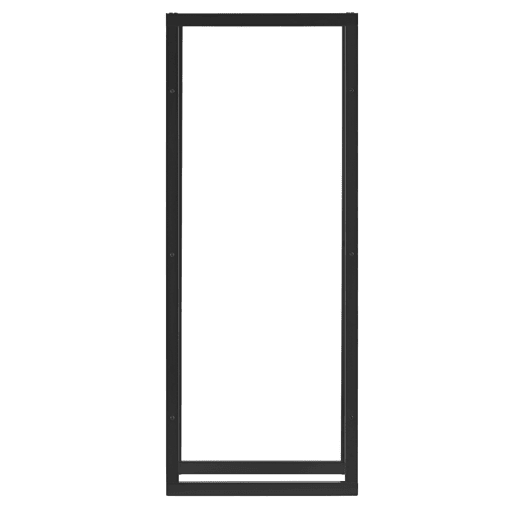 Suporte para lenha Täby em aço 60 x 25 x 150 cm preto en.casa